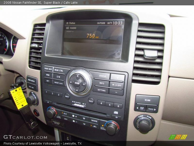 Super Black / Cafe Latte 2008 Nissan Pathfinder SE