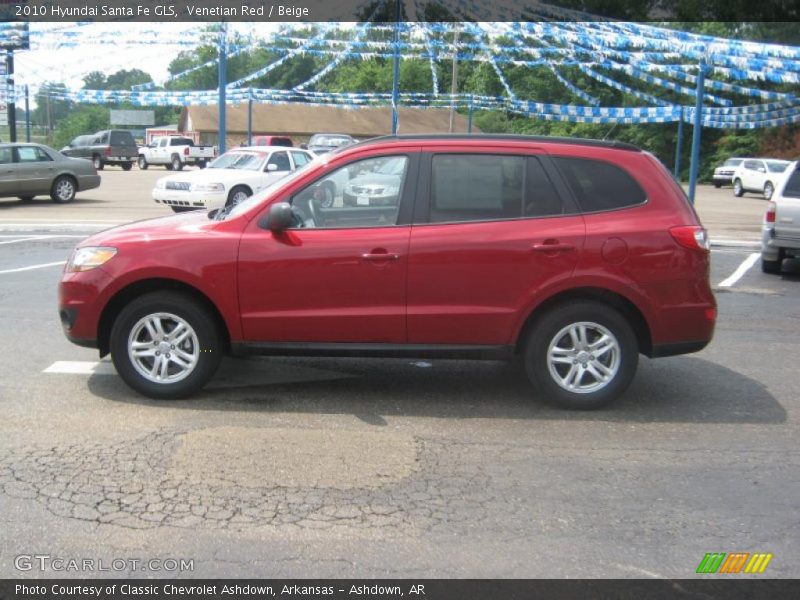Venetian Red / Beige 2010 Hyundai Santa Fe GLS