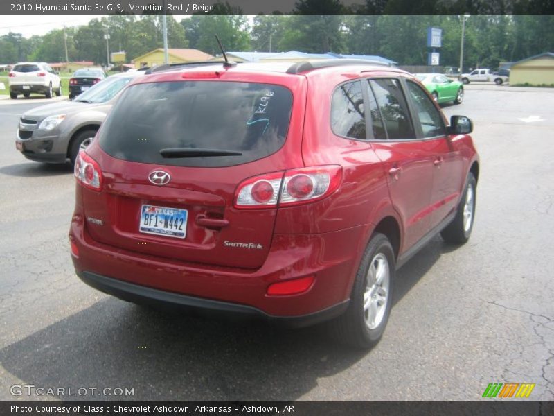 Venetian Red / Beige 2010 Hyundai Santa Fe GLS