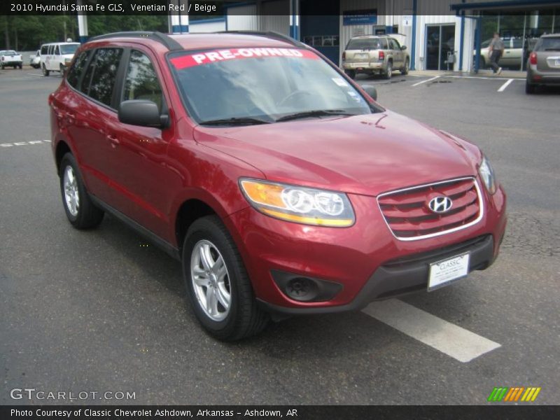 Venetian Red / Beige 2010 Hyundai Santa Fe GLS