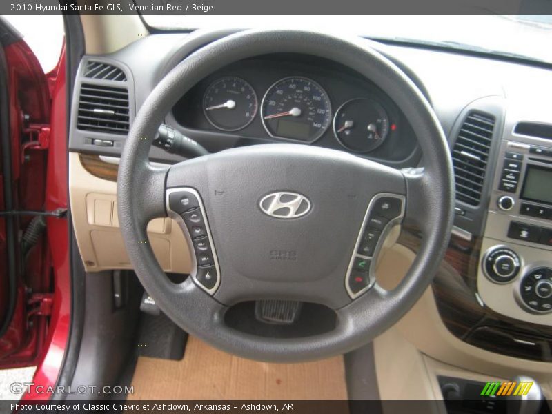 Venetian Red / Beige 2010 Hyundai Santa Fe GLS