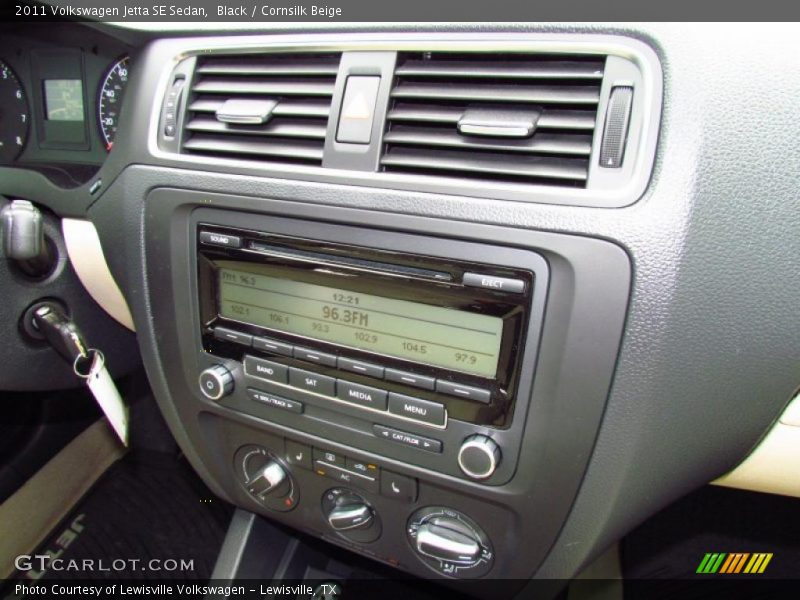 Black / Cornsilk Beige 2011 Volkswagen Jetta SE Sedan