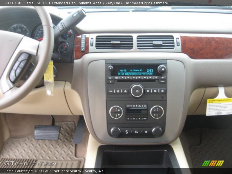 Summit White / Very Dark Cashmere/Light Cashmere 2011 GMC Sierra 1500 SLT Extended Cab