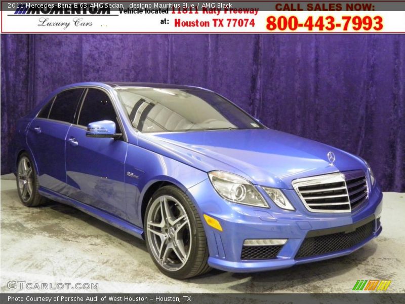 designo Mauritius Blue / AMG Black 2011 Mercedes-Benz E 63 AMG Sedan