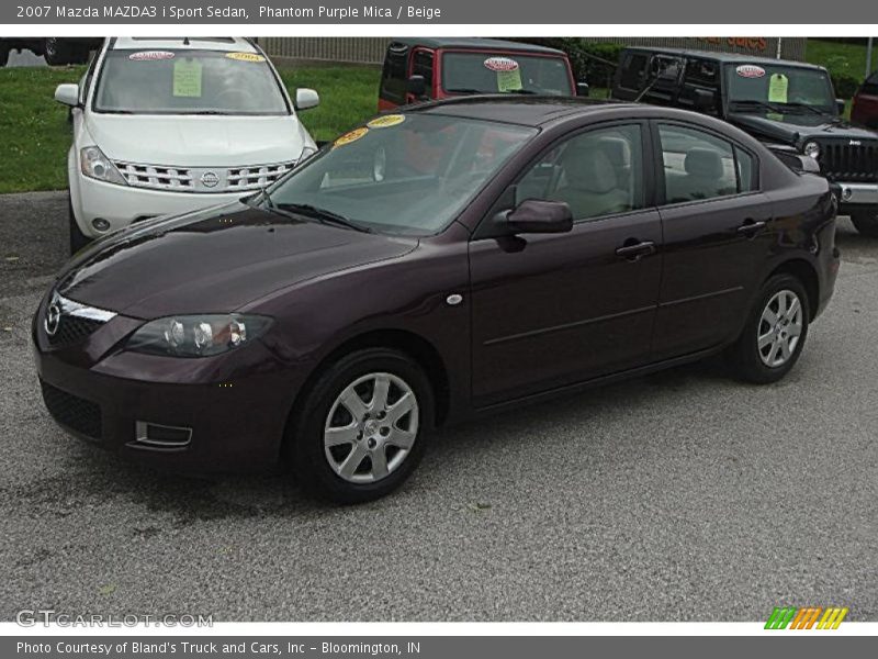 Phantom Purple Mica / Beige 2007 Mazda MAZDA3 i Sport Sedan