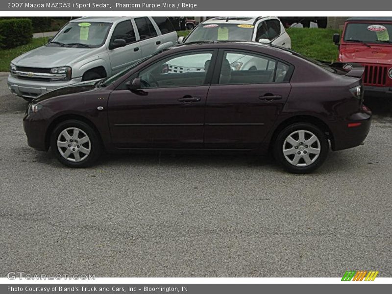 Phantom Purple Mica / Beige 2007 Mazda MAZDA3 i Sport Sedan