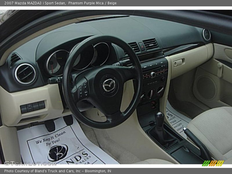 Phantom Purple Mica / Beige 2007 Mazda MAZDA3 i Sport Sedan