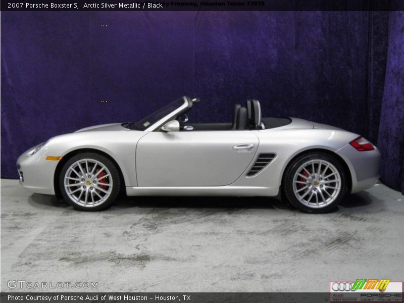 Arctic Silver Metallic / Black 2007 Porsche Boxster S