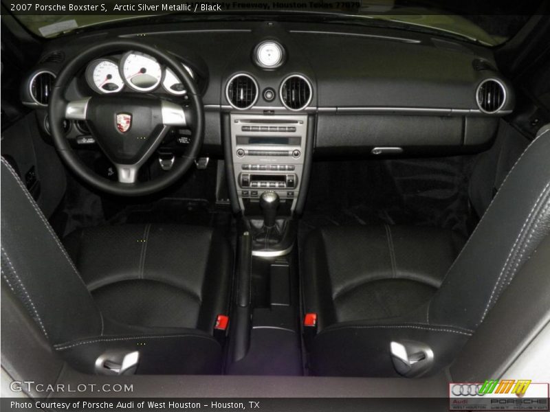Arctic Silver Metallic / Black 2007 Porsche Boxster S