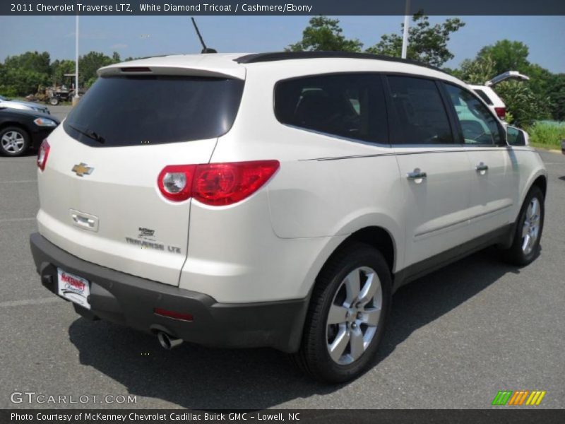 White Diamond Tricoat / Cashmere/Ebony 2011 Chevrolet Traverse LTZ