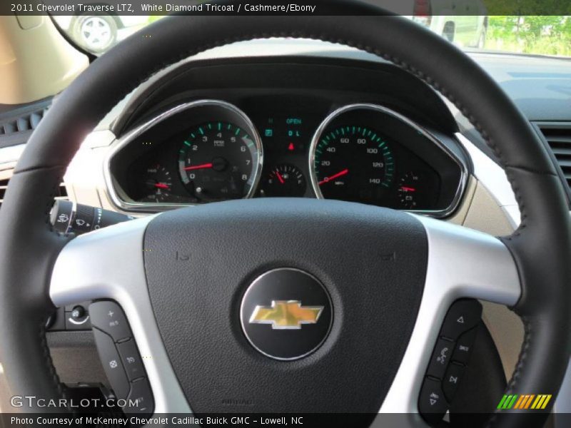 White Diamond Tricoat / Cashmere/Ebony 2011 Chevrolet Traverse LTZ