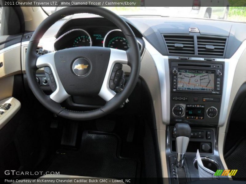 White Diamond Tricoat / Cashmere/Ebony 2011 Chevrolet Traverse LTZ