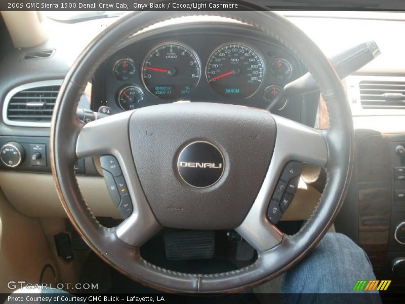 Onyx Black / Cocoa/Light Cashmere 2009 GMC Sierra 1500 Denali Crew Cab