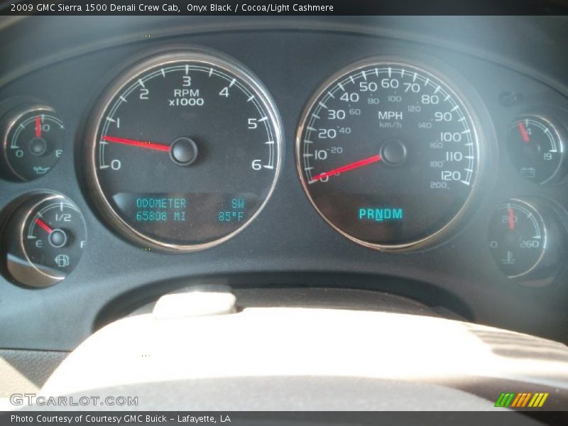 Onyx Black / Cocoa/Light Cashmere 2009 GMC Sierra 1500 Denali Crew Cab