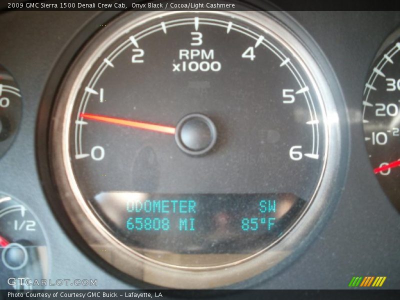 Onyx Black / Cocoa/Light Cashmere 2009 GMC Sierra 1500 Denali Crew Cab