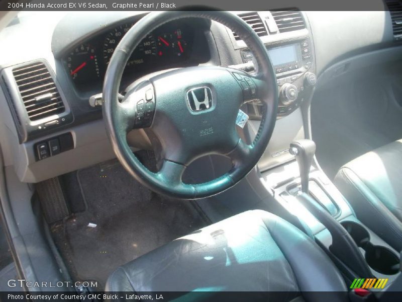 Graphite Pearl / Black 2004 Honda Accord EX V6 Sedan