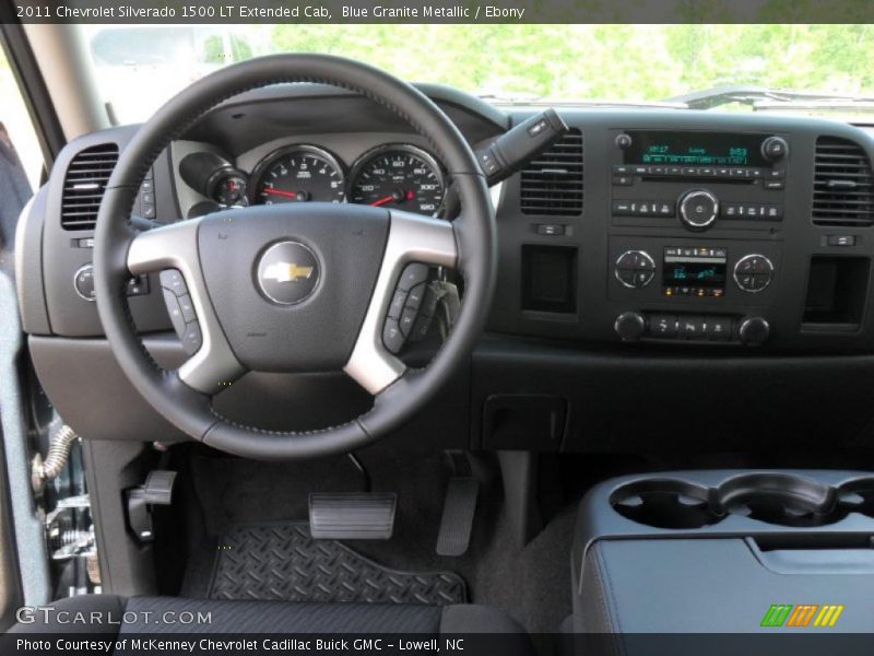 Blue Granite Metallic / Ebony 2011 Chevrolet Silverado 1500 LT Extended Cab