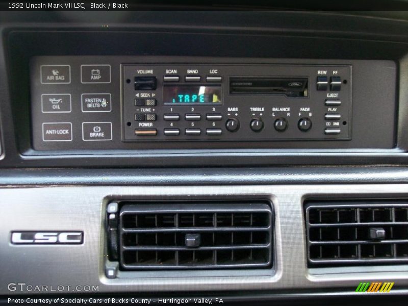 Controls of 1992 Mark VII LSC