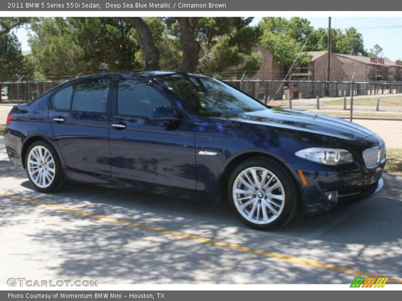 Deep Sea Blue Metallic / Cinnamon Brown 2011 BMW 5 Series 550i Sedan