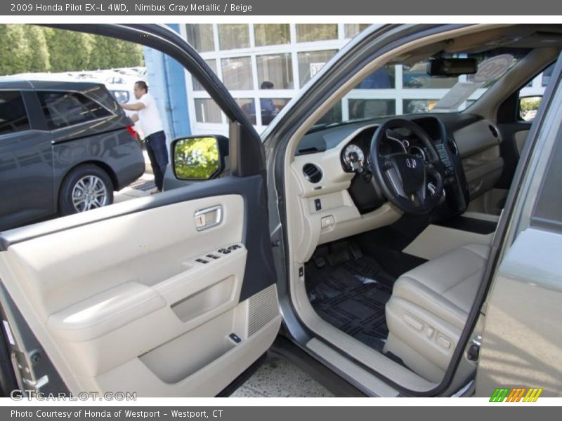 Nimbus Gray Metallic / Beige 2009 Honda Pilot EX-L 4WD