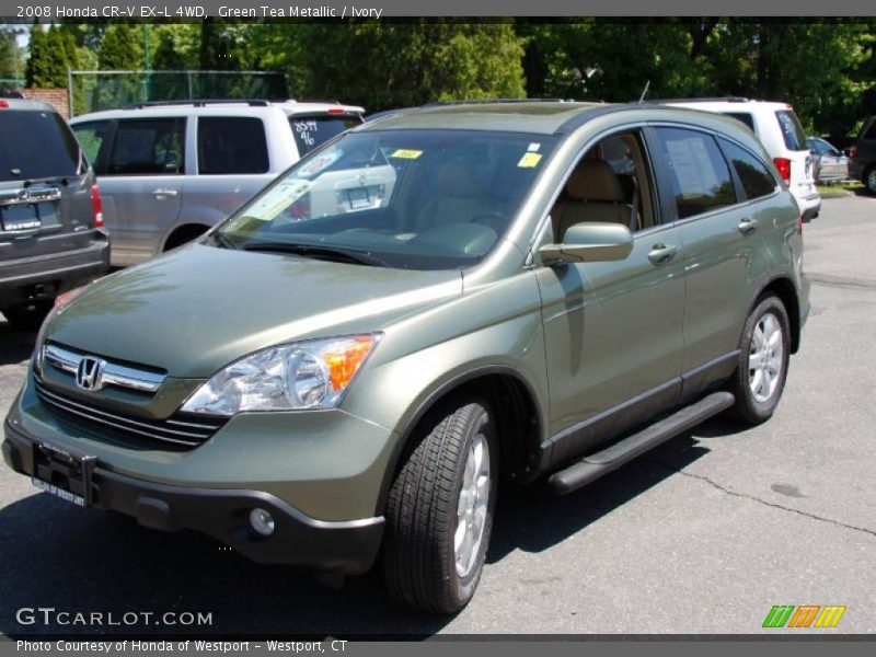 Green Tea Metallic / Ivory 2008 Honda CR-V EX-L 4WD