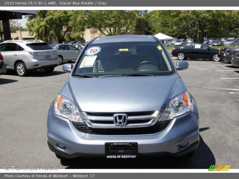 Glacier Blue Metallic / Gray 2010 Honda CR-V EX-L AWD