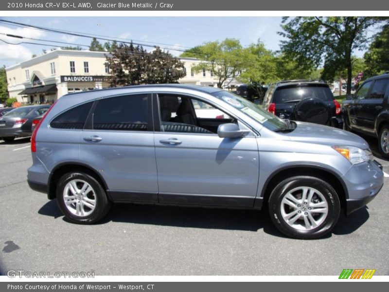 Glacier Blue Metallic / Gray 2010 Honda CR-V EX-L AWD