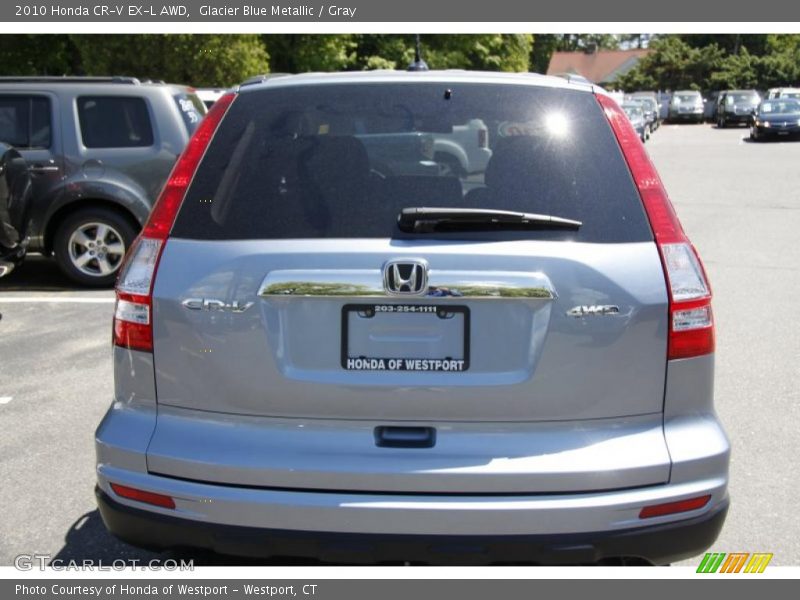 Glacier Blue Metallic / Gray 2010 Honda CR-V EX-L AWD
