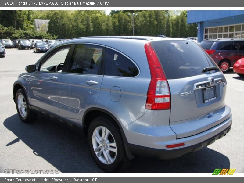 Glacier Blue Metallic / Gray 2010 Honda CR-V EX-L AWD
