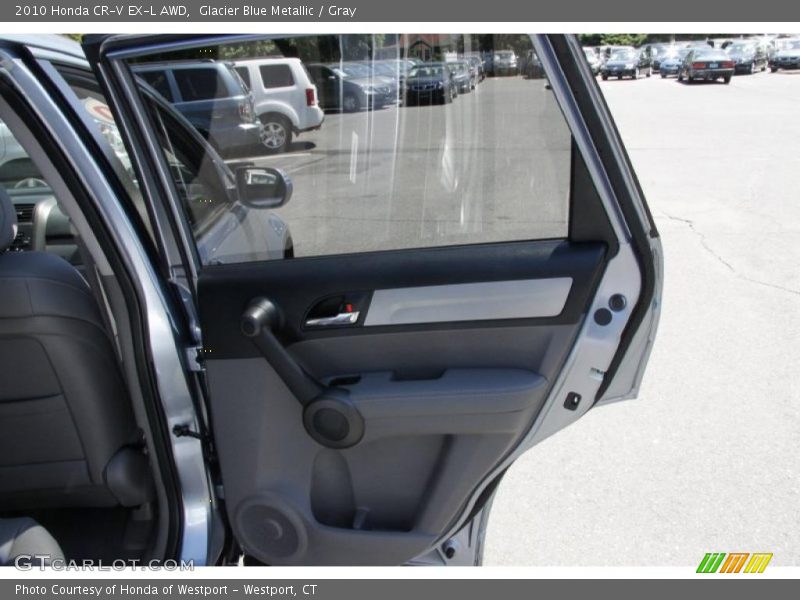 Glacier Blue Metallic / Gray 2010 Honda CR-V EX-L AWD