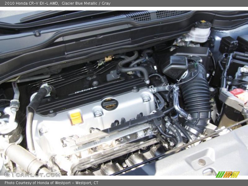Glacier Blue Metallic / Gray 2010 Honda CR-V EX-L AWD