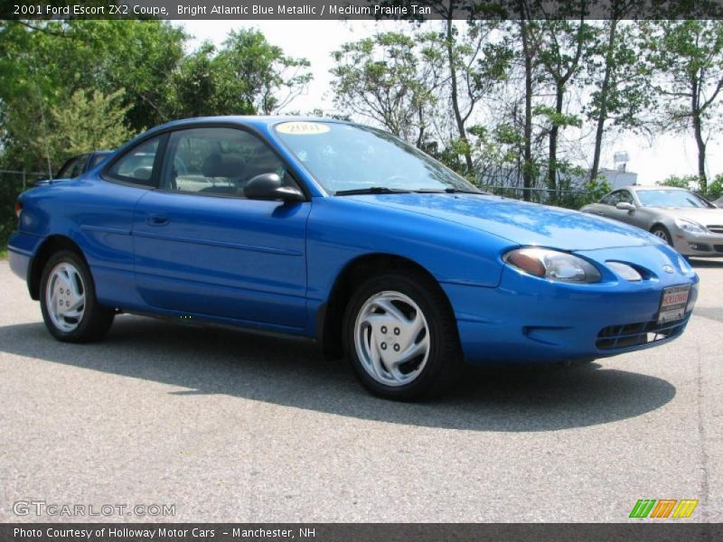 Bright Atlantic Blue Metallic / Medium Prairie Tan 2001 Ford Escort ZX2 Coupe