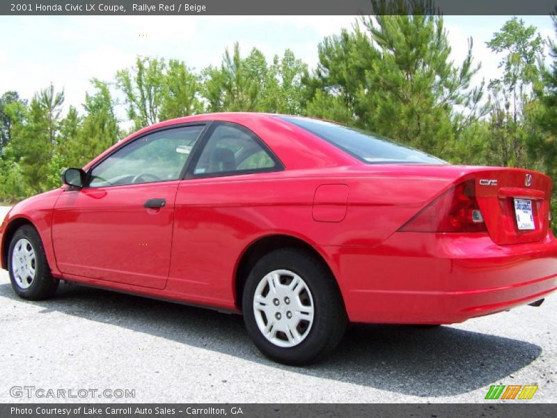 Rallye Red / Beige 2001 Honda Civic LX Coupe