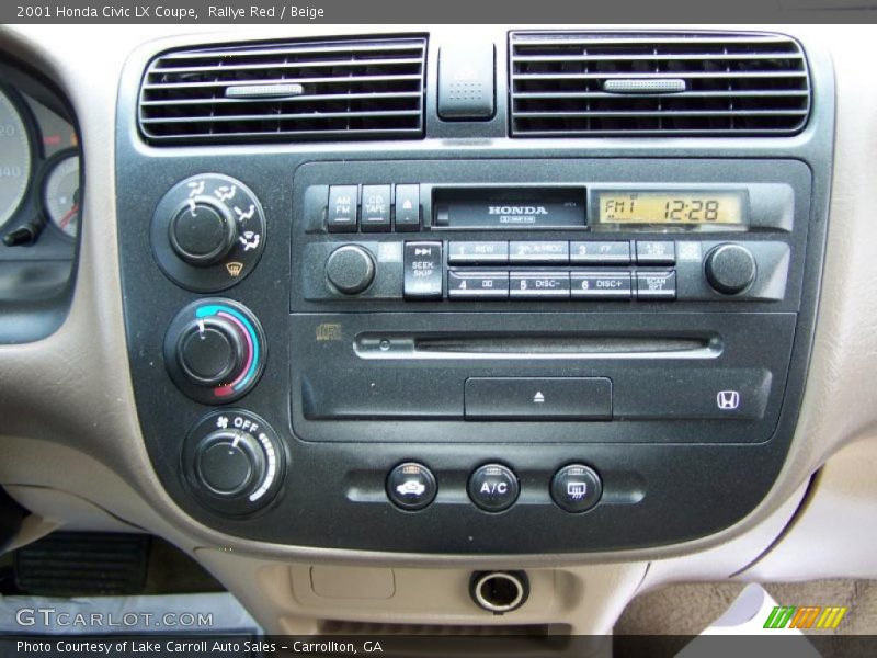 Controls of 2001 Civic LX Coupe