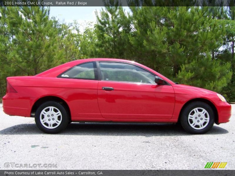 Rallye Red / Beige 2001 Honda Civic LX Coupe