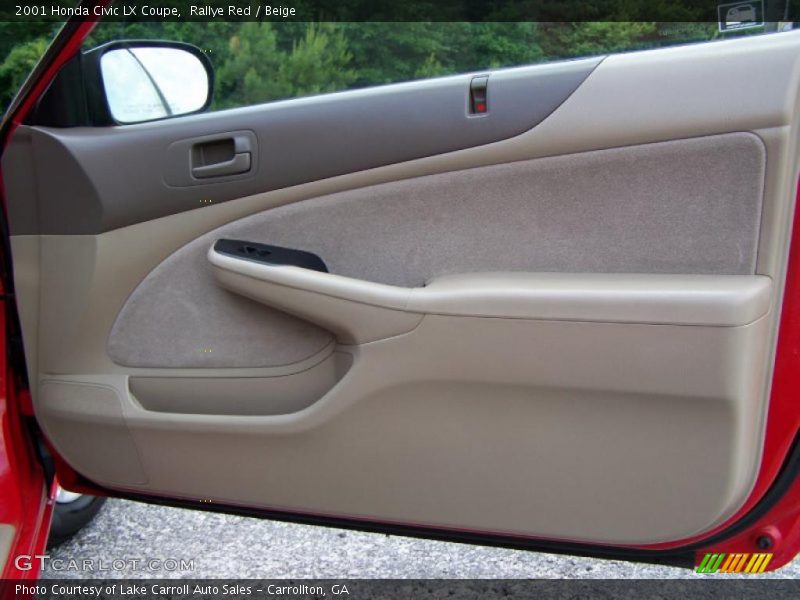 Rallye Red / Beige 2001 Honda Civic LX Coupe