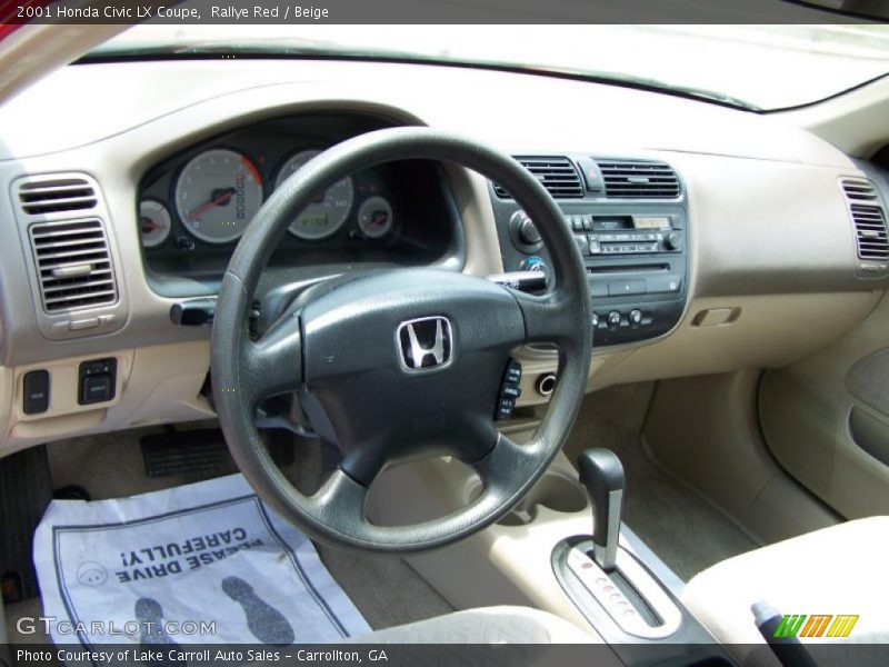 Dashboard of 2001 Civic LX Coupe
