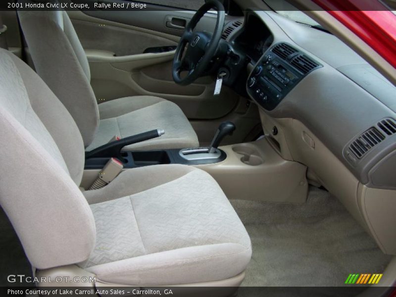 Rallye Red / Beige 2001 Honda Civic LX Coupe