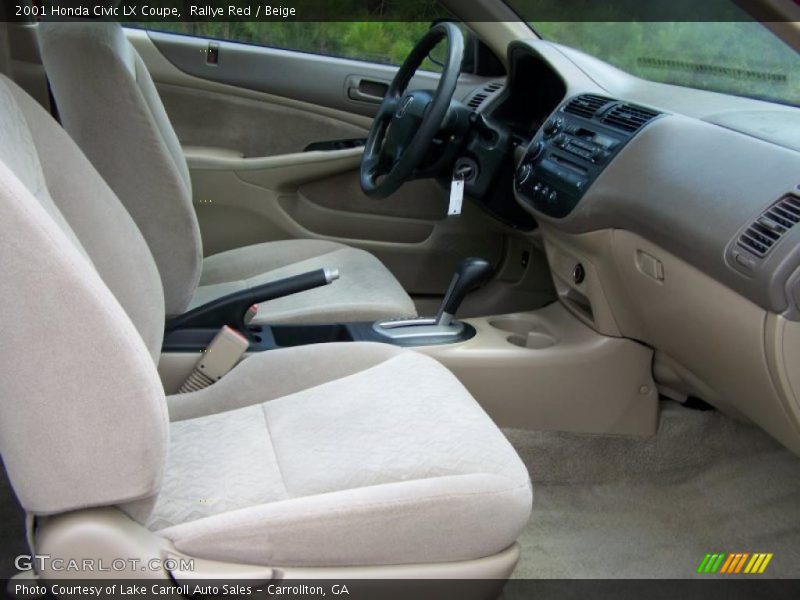 Rallye Red / Beige 2001 Honda Civic LX Coupe
