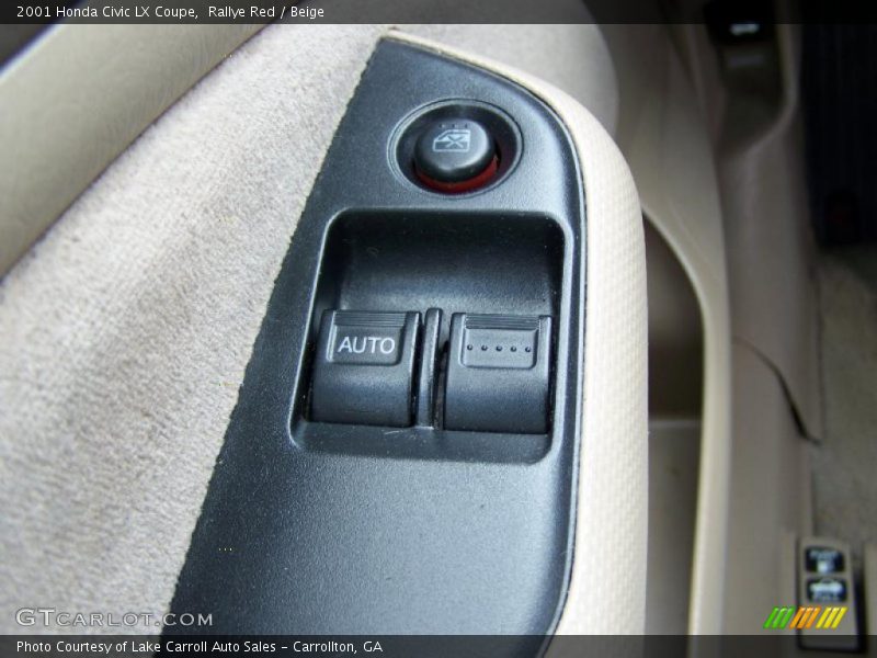 Rallye Red / Beige 2001 Honda Civic LX Coupe