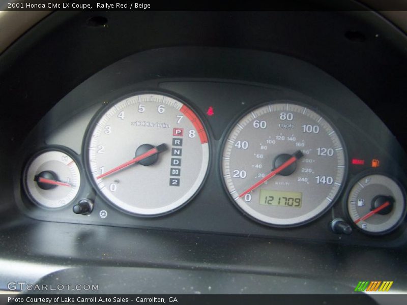  2001 Civic LX Coupe LX Coupe Gauges