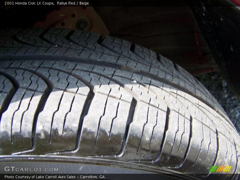 Rallye Red / Beige 2001 Honda Civic LX Coupe