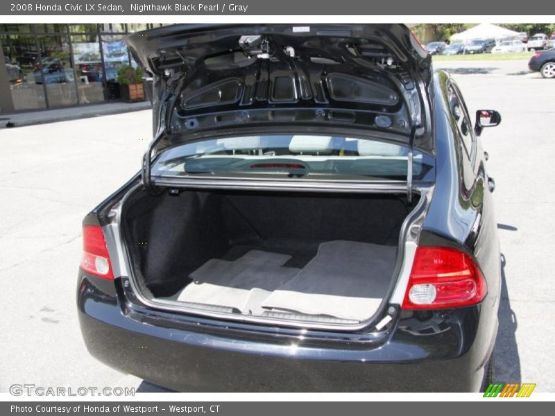 Nighthawk Black Pearl / Gray 2008 Honda Civic LX Sedan