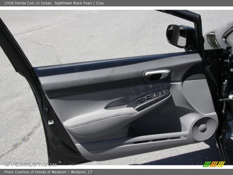 Nighthawk Black Pearl / Gray 2008 Honda Civic LX Sedan