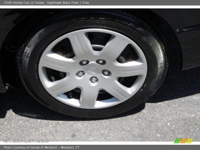 Nighthawk Black Pearl / Gray 2008 Honda Civic LX Sedan