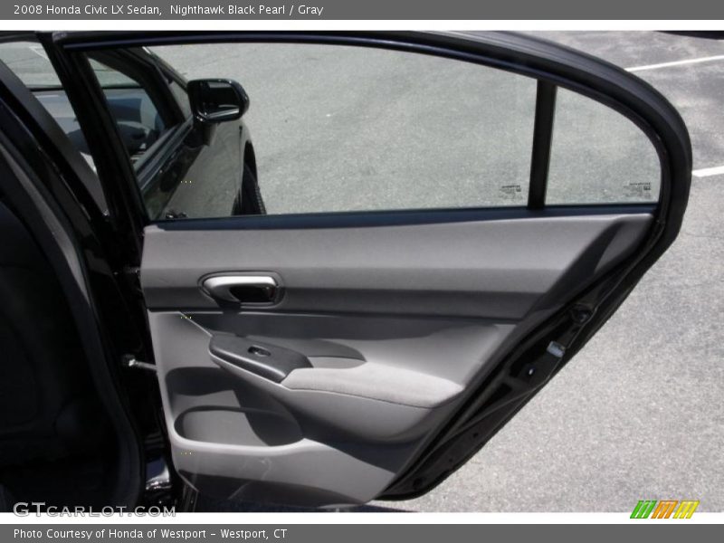 Nighthawk Black Pearl / Gray 2008 Honda Civic LX Sedan