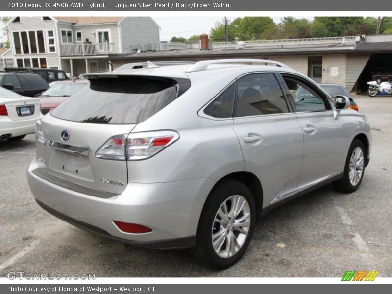 Tungsten Silver Pearl / Black/Brown Walnut 2010 Lexus RX 450h AWD Hybrid
