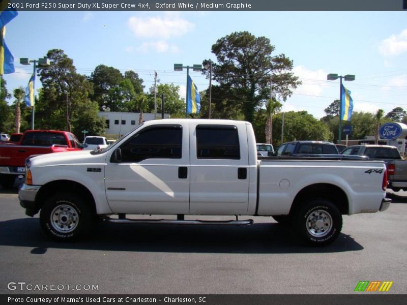 Oxford White / Medium Graphite 2001 Ford F250 Super Duty XL Super Crew 4x4
