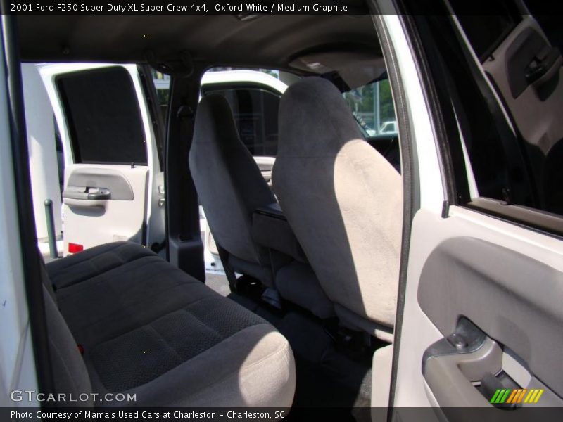 Oxford White / Medium Graphite 2001 Ford F250 Super Duty XL Super Crew 4x4