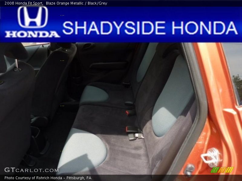 Blaze Orange Metallic / Black/Grey 2008 Honda Fit Sport